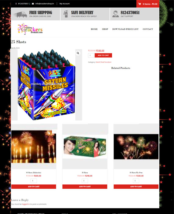 Sivakasi cracker website builder