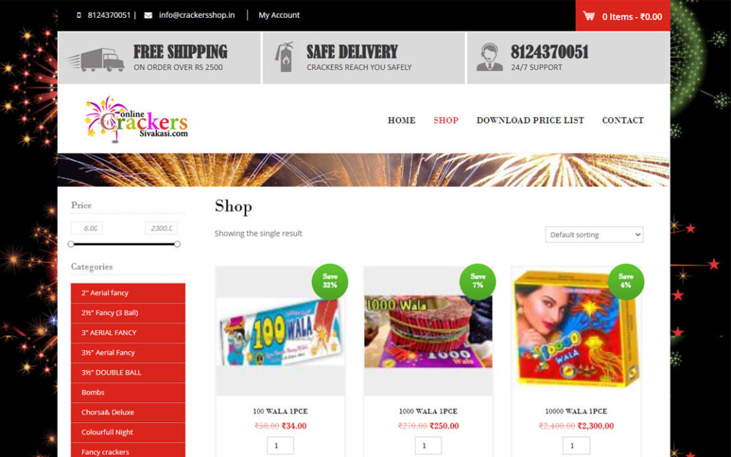 Sivakasi cracker website builder